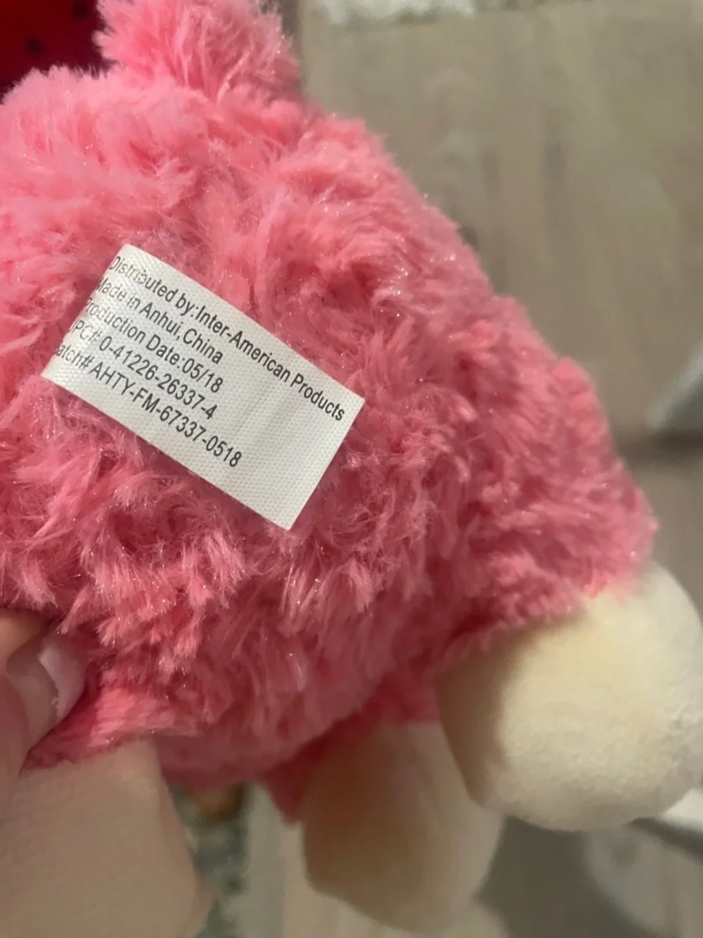 Plush Llama  - white  and  Pink Soft Stuffed Animal